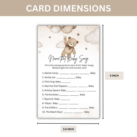 Name That Baby Song Baby Shower Games Card Pack - 18 High-Quality 300gsm Cards for Fun & Exciting Celebration