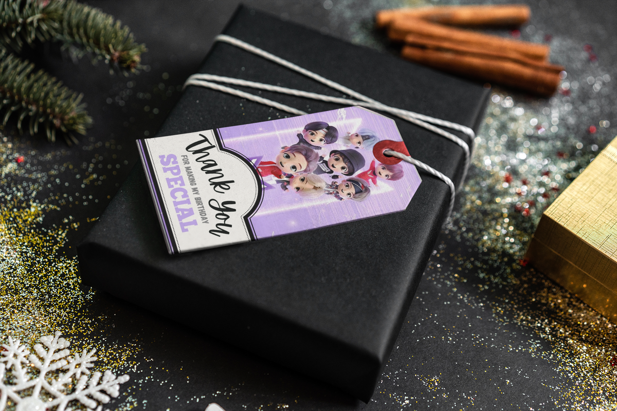 BTS Theme Thank You Cards & Return Gift Tags - 30Pcs, 2x3.5, 250
