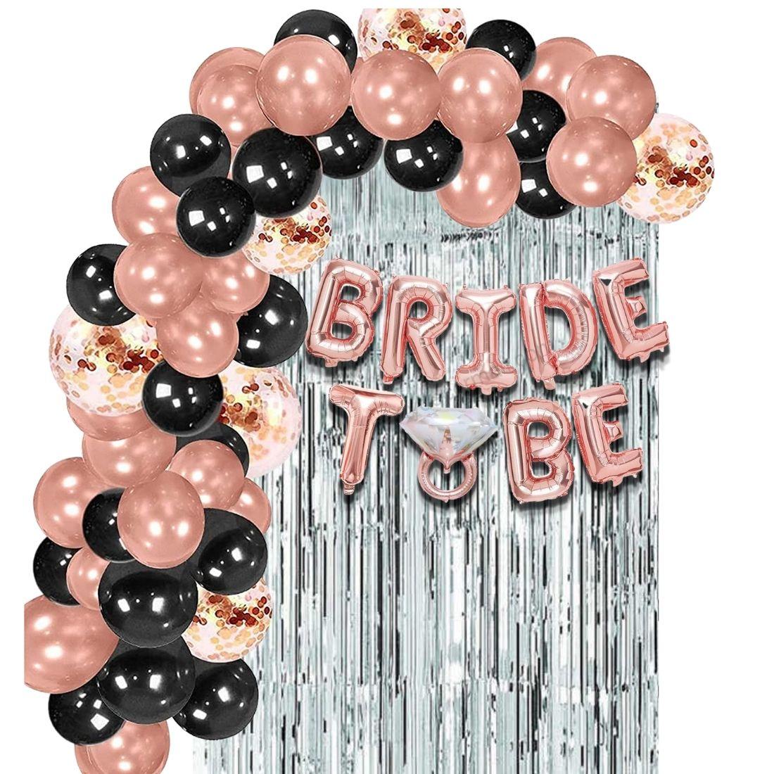 Rose Gold Confetti Latex Balloons,white Gold Balloon 12 Inch Birthday Balloons With Gold Ribbon