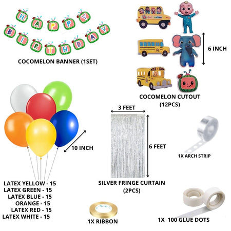 melon Theme Birthday Balloon Decoration DIY Kit (108 Pcs)