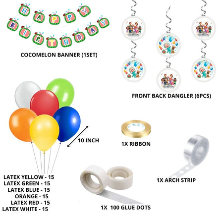 melon Theme Birthday Balloon Decoration DIY Kit (100 Pcs)