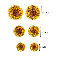 Golden Paper Fan Decoration for Birthday Decoration, Birthday Party, Wall Decoration, Hanging Decoration