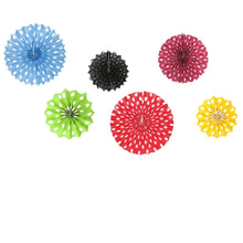 Paper Fan Mix Color Polkadot Decoration for Birthday Decoration, Birthday Party, Wall Decoration, Hanging Decoration
