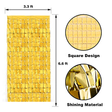 Gold Foil Sequin Curtains For Birthday Decoration Foil Curtain, Anniversary Decoration Items For Home, Bachelorette, Bridal Shower (Set of 2)