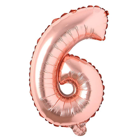 40 inches Number Foil Balloon Rose Gold Number 6