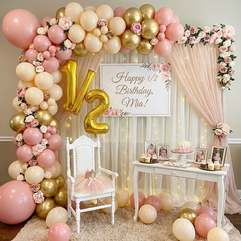 Milestone Birthday - Half Birthday - Girls Half Birthday