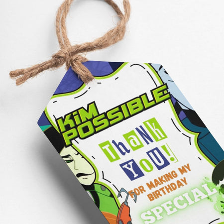 Kim Possible Theme Thank You Cards & Return Gift Tags - 30Pcs, 2x3.5, 250 GSM Cardstock (Kim Possible)