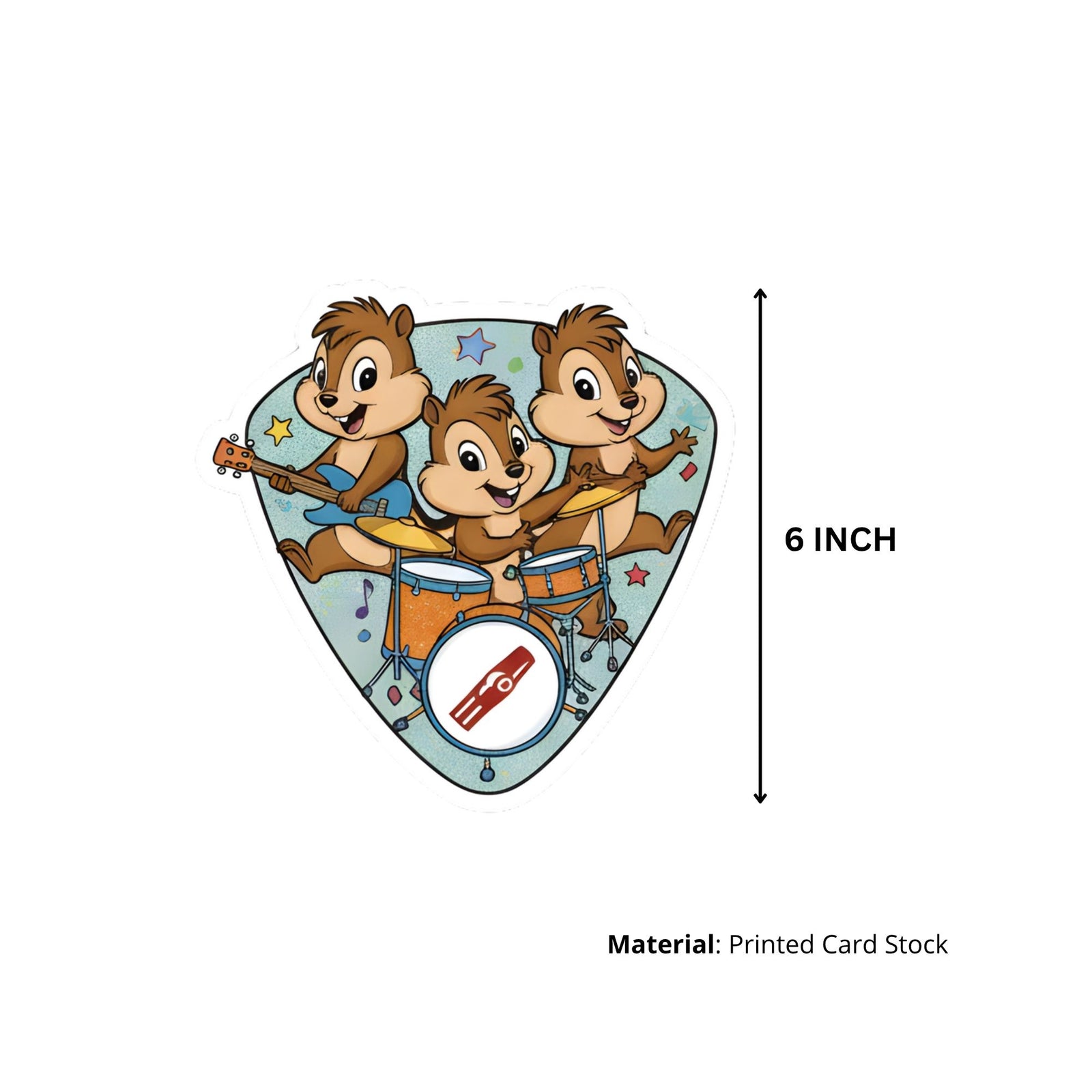 Disney Chip & Dale Theme Birthday Cutouts (6 inches/250 GSM Cardstock/Mixcolour/12Pcs)
