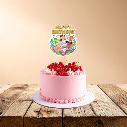Load image into Gallery viewer, Butterbean's Birthday Cake Topper for Kids | Premium 300 GSM Cardstock | Cute Cartoon Party Decoration | Cake Decoration Topper for Birthday Party Supplies
