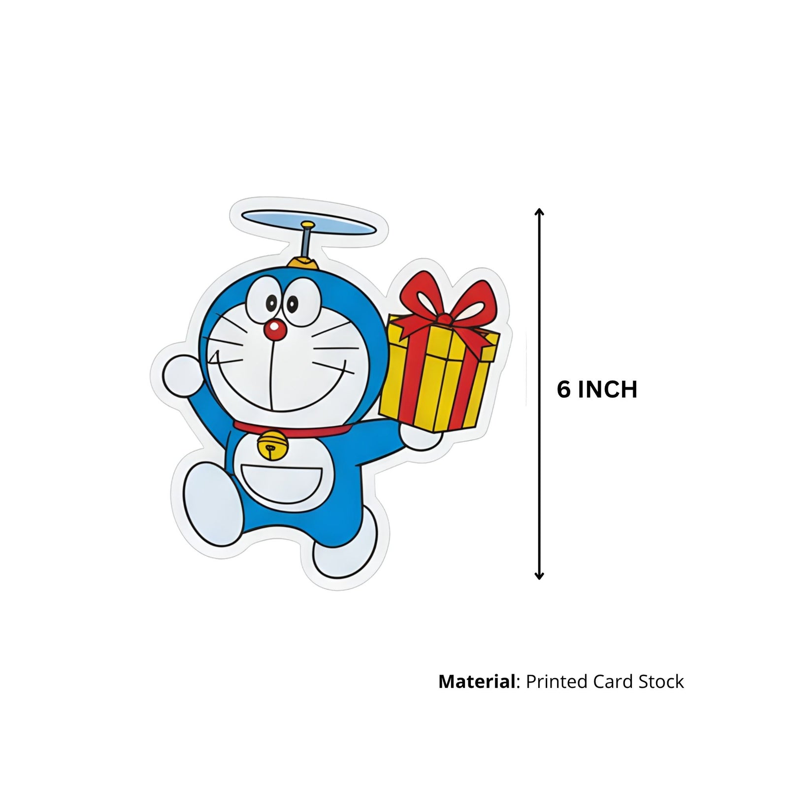 Doraemon Theme Birthday Cutouts (6 inches/250 GSM Cardstock/Mixcolour/12Pcs)