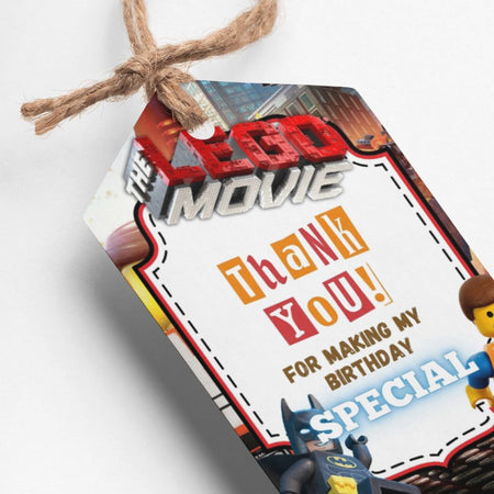Lego Movie Theme Thank You Cards & Return Gift Tags - 30Pcs, 2x3.5, 250 GSM Cardstock (Lego Movie)