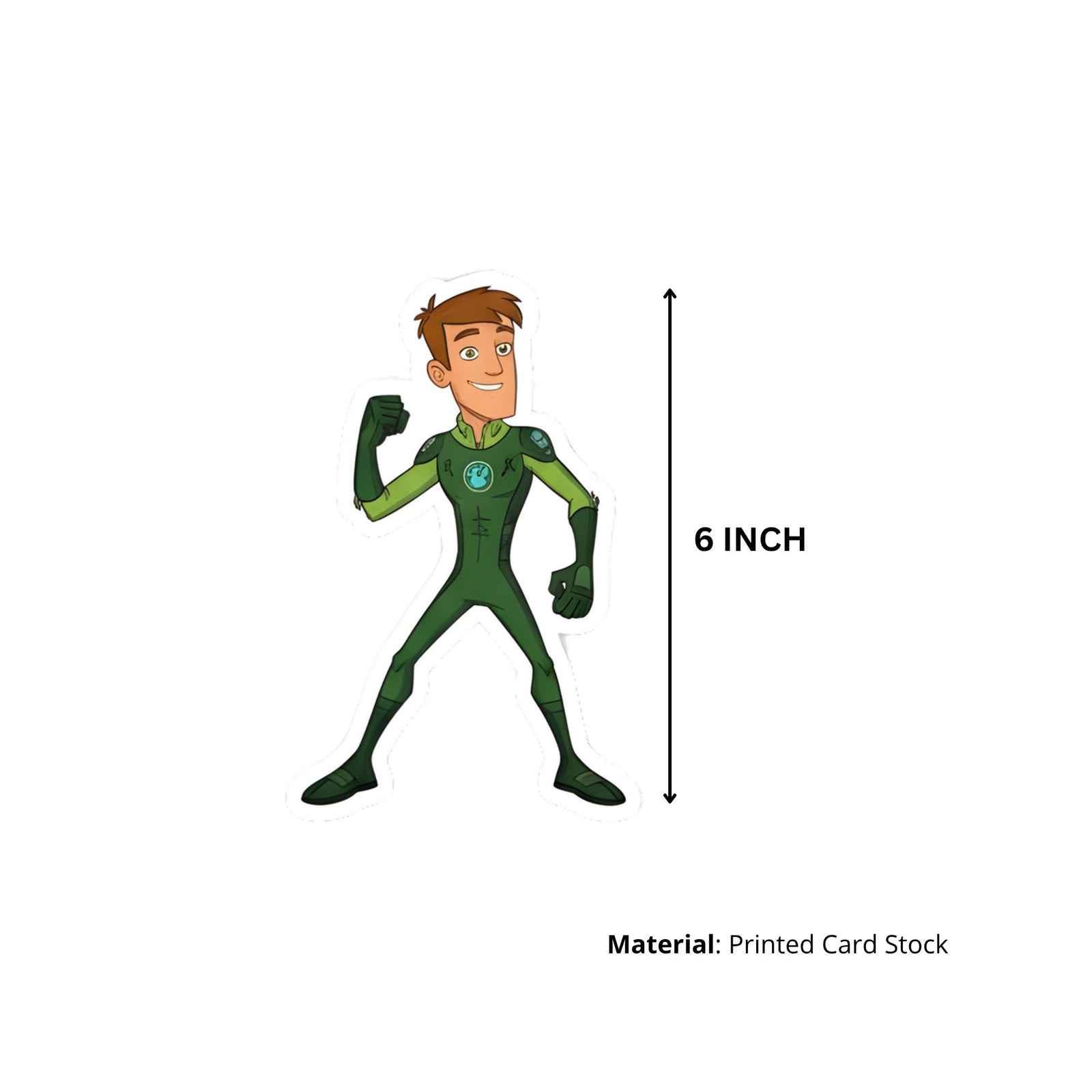 Wild Kratts Theme Birthday Cutouts (6 inches/250 GSM Cardstock/Mixcolour/12Pcs)