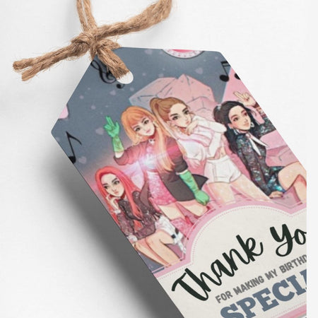 Black Pink Theme Thank You Cards & Return Gift Tags - 30Pcs, 2x3.5, 250 GSM Cardstock (Black Pink)