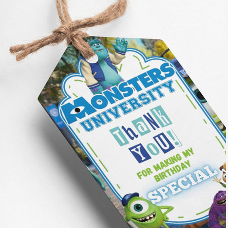 Monsters University Theme Thank You Cards & Return Gift Tags - 30Pcs, 2x3.5, 250 GSM Cardstock (Monsters University)