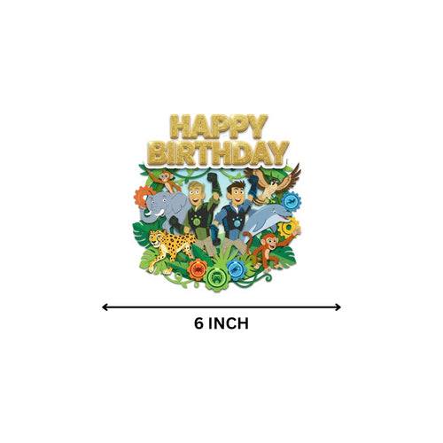 Load image into Gallery viewer, Wild Kratts Birthday Cake Topper for Kids | Premium 300 GSM Cardstock | Cute Cartoon Party Decoration | Cake Decoration Topper for Birthday Party Supplies

