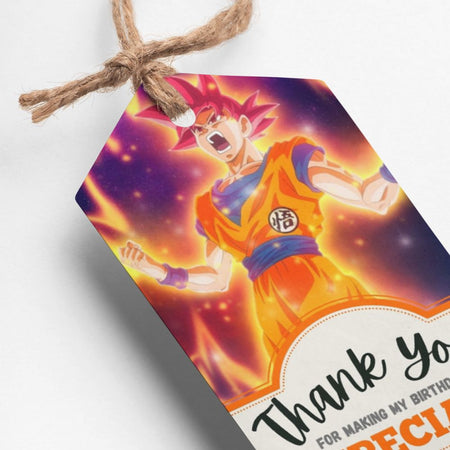 Dragon Ball Z Theme Thank You Cards & Return Gift Tags - 30Pcs, 2x3.5, 250 GSM Cardstock (Dragon Ball Z)