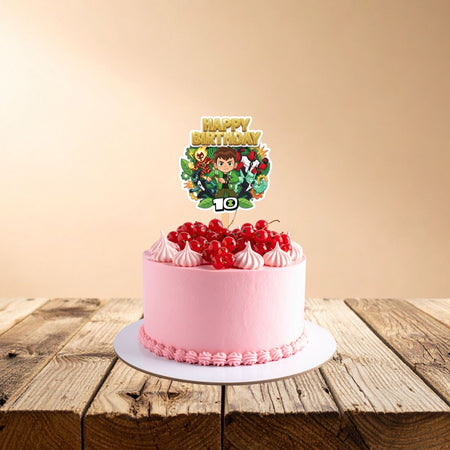 Ben 10 Kid Birthday Cake Topper for Kids | Premium 300 GSM Cardstock | Cute Cartoon Party Decoration | Cake Decoration Topper for Birthday Party Supplies
