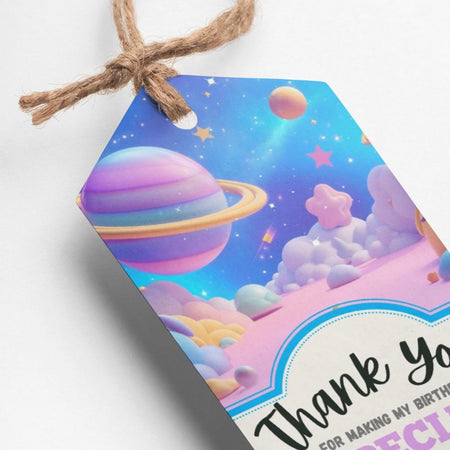 Space Theme Thank You Cards & Return Gift Tags - 30Pcs, 2x3.5, 250 GSM Cardstock (Space)