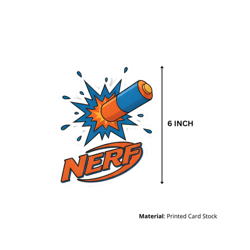 Load image into Gallery viewer, Nerf Gun Theme Birthday Cutouts (6 inches/250 GSM Cardstock/Mixcolour/12Pcs)
