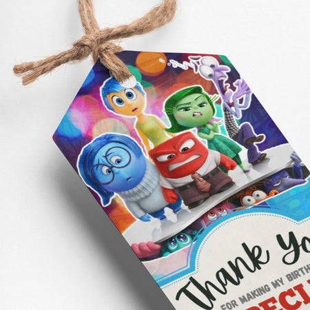 Inside Out Theme Thank You Cards & Return Gift Tags - 30Pcs, 2x3.5, 250 GSM Cardstock (Inside Out)