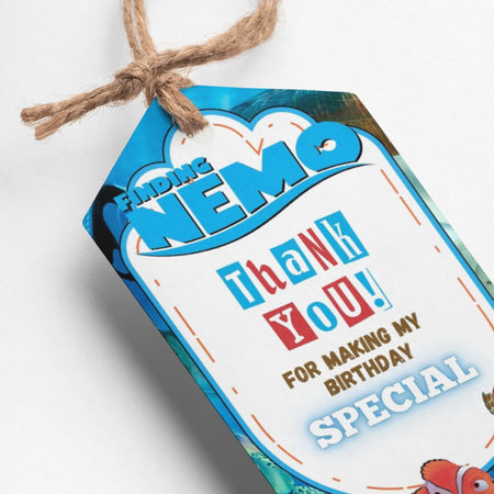 Finding Nemo Theme Thank You Cards & Return Gift Tags - 30Pcs, 2x3.5, 250 GSM Cardstock (Finding Nemo)