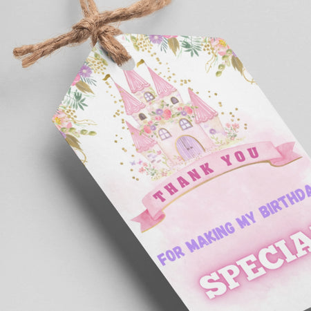 Castle Theme Thank You Cards & Return Gift Tags - 30Pcs, 2x3.5, 250 GSM Cardstock, Green & Black (Castle)