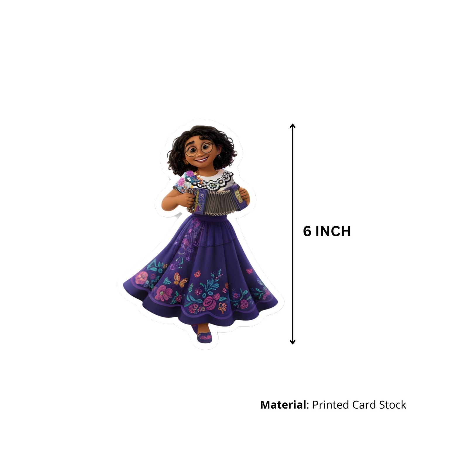 Encanto Theme Birthday Cutouts (6 inches/250 GSM Cardstock/Mixcolour/12Pcs)