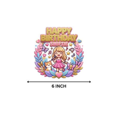 Load image into Gallery viewer, Kawaii Singing/Music Birthday Cake Topper for Kids | Premium 300 GSM Cardstock | Cute Cartoon Party Decoration | Cake Decoration Topper for Birthday Party Supplies

