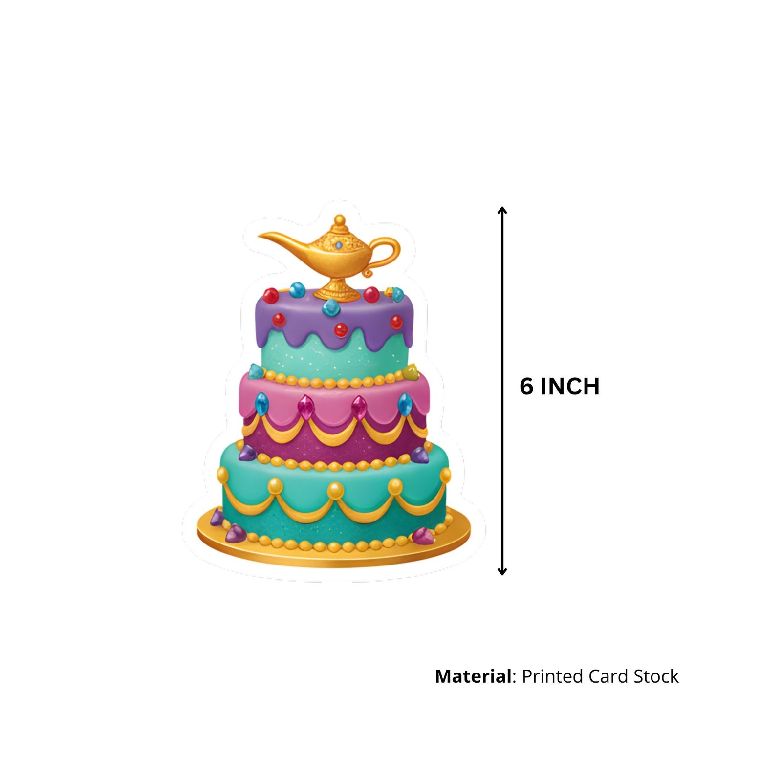 Shimmer & Shine Theme Birthday Cutouts (6 inches/250 GSM Cardstock/Mixcolour/12Pcs)