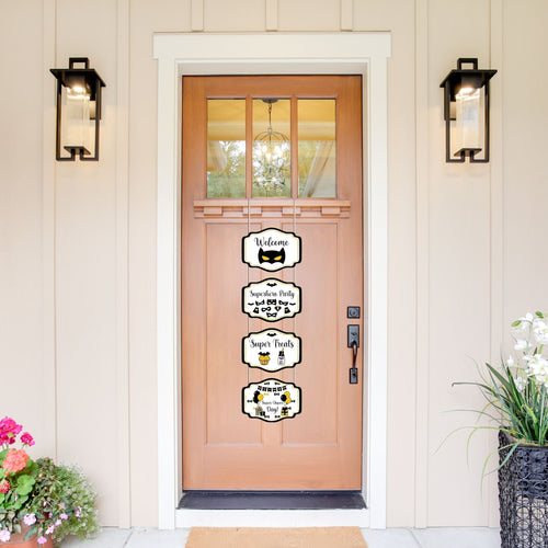 Load image into Gallery viewer, Batman Door/Wall Hanging Dangler- (42 Inches/250 GSM Cardstock/Black &amp; White/6Pcs)

