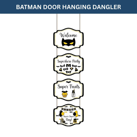 Batman Door/Wall Hanging Dangler- (42 Inches/250 GSM Cardstock/Black & White/6Pcs)