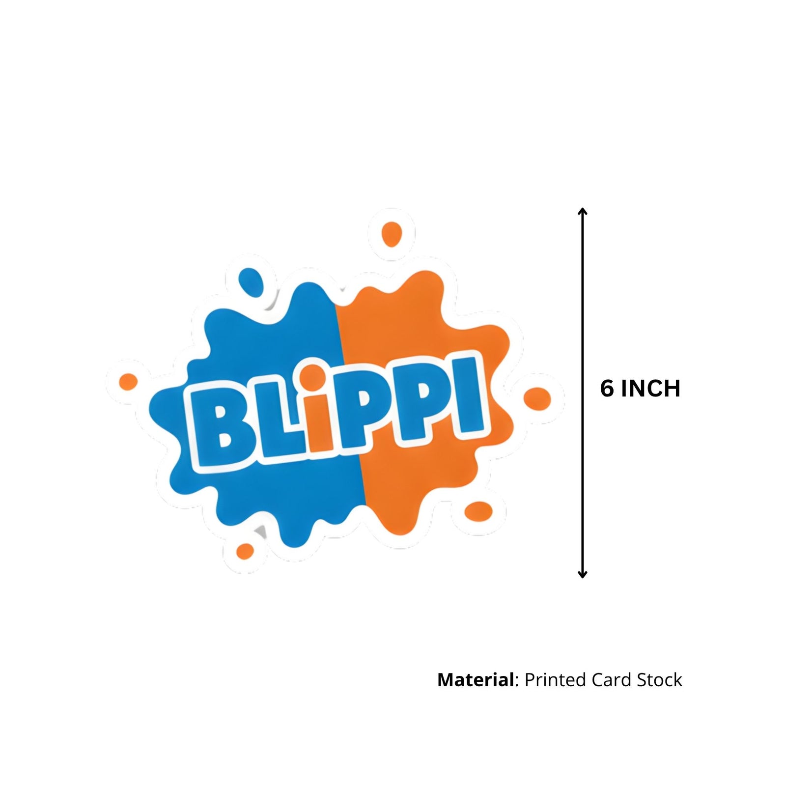 Blippi Theme Birthday Cutouts (6 inches/250 GSM Cardstock/Mixcolour/12Pcs)