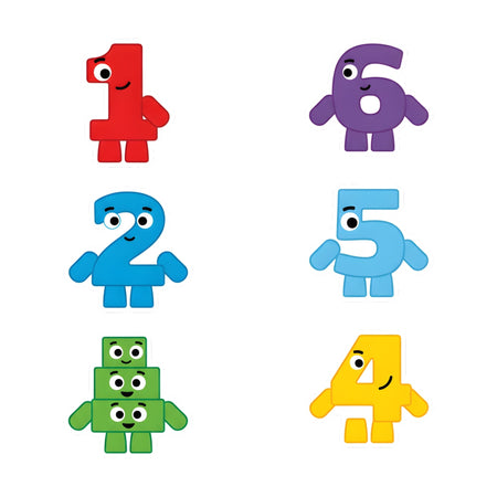 Number Theme Birthday Cutouts (6 inches/250 GSM Cardstock/Mixcolour/12Pcs)