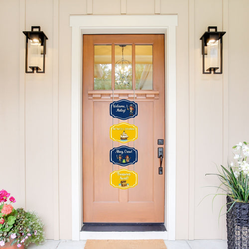 Load image into Gallery viewer, Set Sail For Adventur Door/Wall Hanging Dangler- (42 Inches/250 GSM Cardstock/Yellow &amp; Blue/6Pcs)
