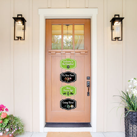 Ben 10 Door/Wall Hanging Dangler- (42 Inches/250 GSM Cardstock/Black & Green/6Pcs)