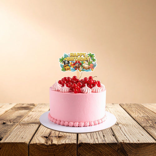 Load image into Gallery viewer, Pirate Kid Birthday Cake Topper for Kids | Premium 300 GSM Cardstock | Cute Cartoon Party Decoration | Cake Decoration Topper for Birthday Party Supplies
