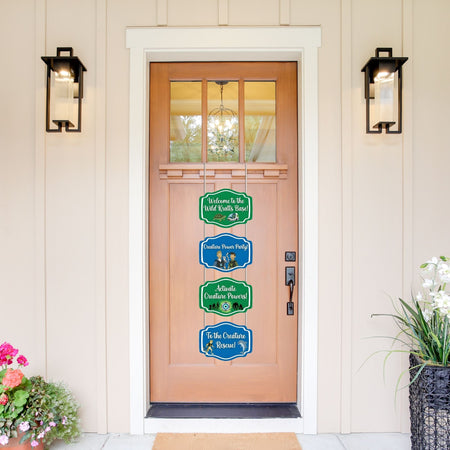 Creature Power Door/Wall Hanging Dangler- (42 Inches/250 GSM Cardstock/Blue & Green/6Pcs)