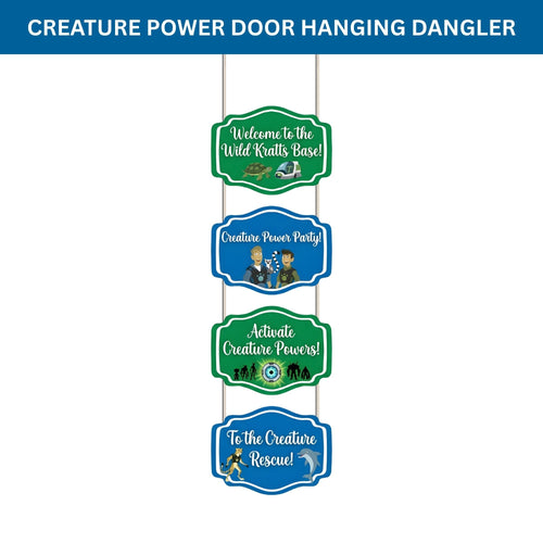 Load image into Gallery viewer, Creature Power Door/Wall Hanging Dangler- (42 Inches/250 GSM Cardstock/Blue &amp; Green/6Pcs)
