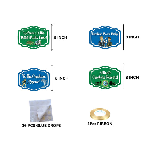 Load image into Gallery viewer, Creature Power Door/Wall Hanging Dangler- (42 Inches/250 GSM Cardstock/Blue &amp; Green/6Pcs)

