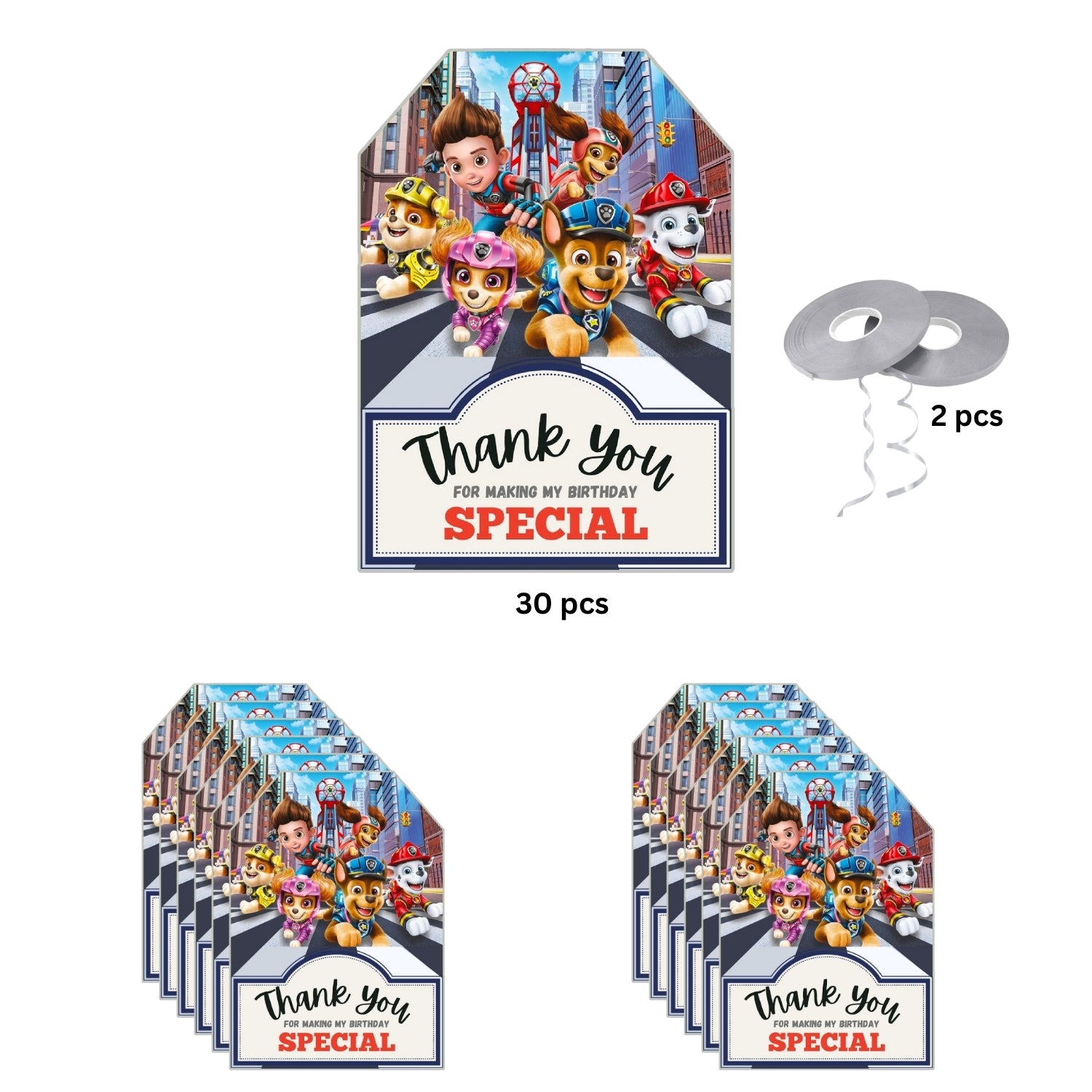 Paw Patrol Theme Thank You Cards & Return Gift Tags - 30Pcs, 2x3.5, 25 – PartyDecor Mall paw-patrol-theme-thank-you-cards-return-gift-tags-30pcs-2x3-5-25-partydecor-mall