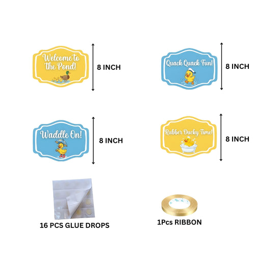 Load image into Gallery viewer, Duck  Door/Wall Hanging Dangler- (42 Inches/250 GSM Cardstock/Blue &amp; Yellow/6Pcs)
