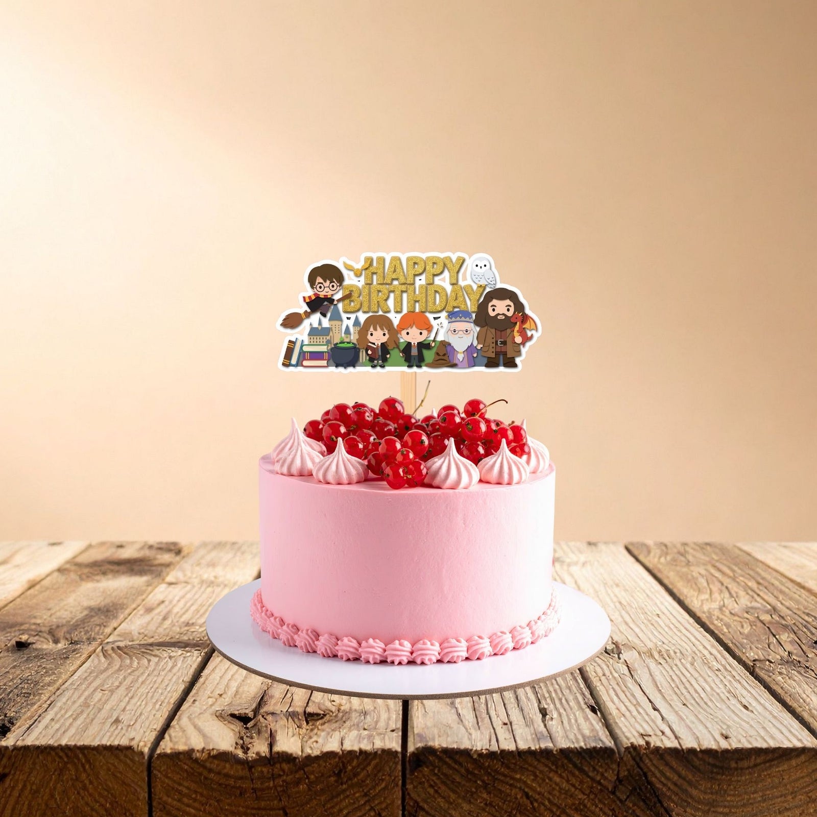 Harry  Potter Birthday Cake Topper for Kids | Premium 300 GSM Cardstock | Cute Cartoon Party Decoration | Cake Decoration Topper for Birthday Party Supplies