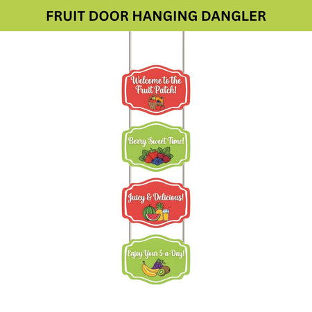 Fruit Door/Wall Hanging Dangler- (42 Inches/250 GSM Cardstock/Red & Green/6Pcs)