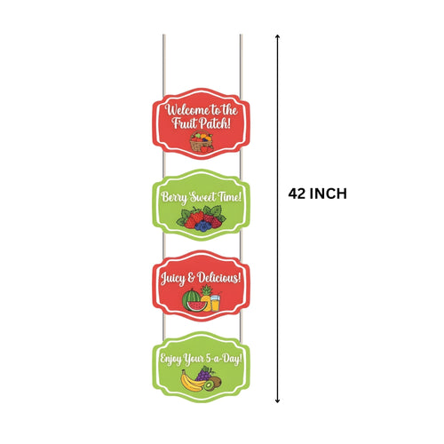 Load image into Gallery viewer, Fruit Door/Wall Hanging Dangler- (42 Inches/250 GSM Cardstock/Red &amp; Green/6Pcs)
