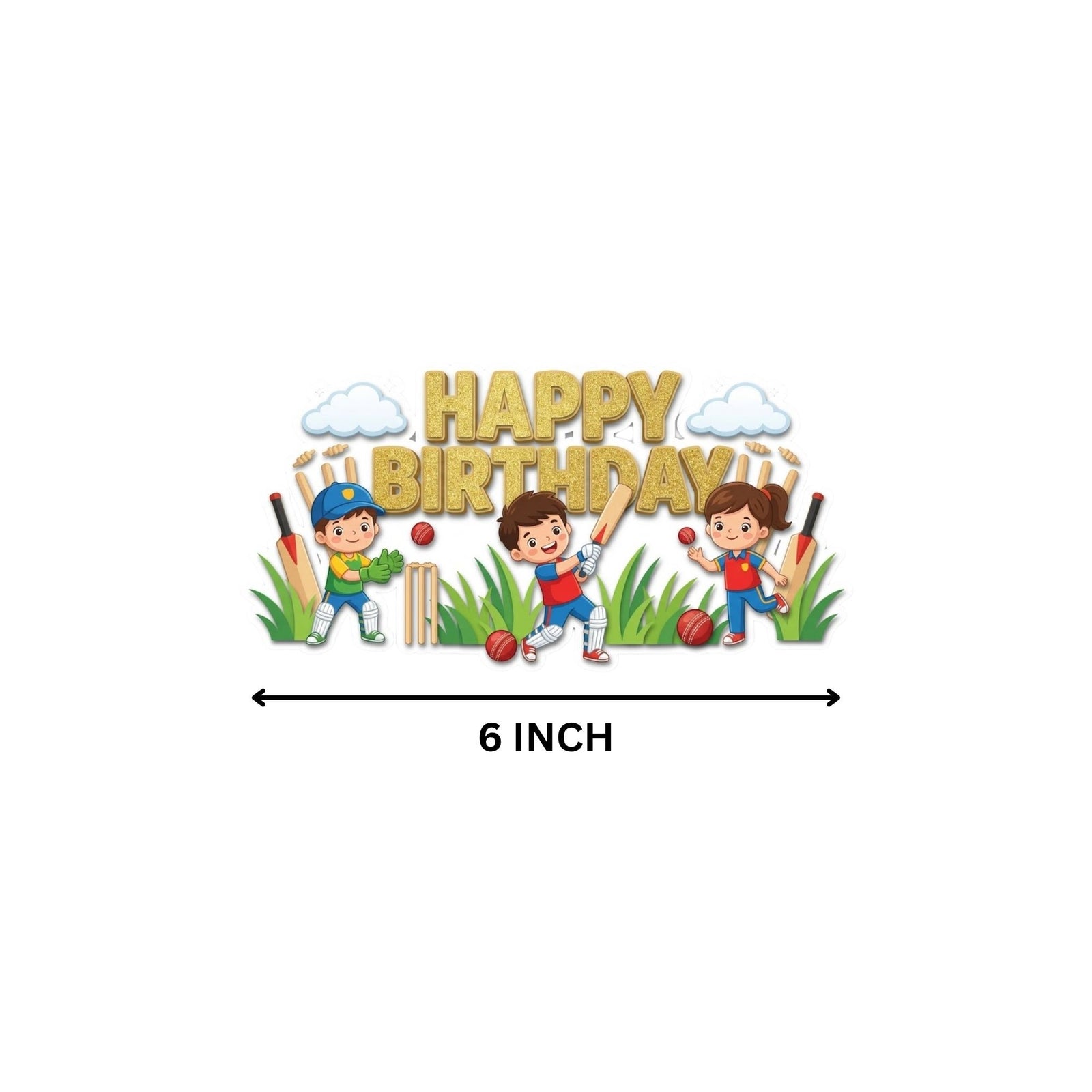 Cricket Birthday Cake Topper for Kids | Premium 300 GSM Cardstock | Cute Cartoon Party Decoration | Cake Decoration Topper for Birthday Party Supplies