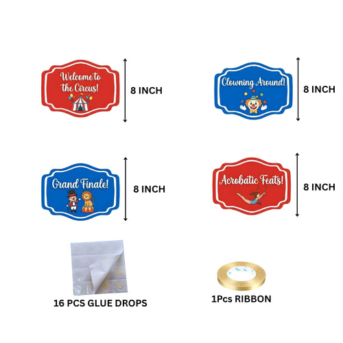 Load image into Gallery viewer, Carnival Model 2 Door/Wall Hanging Dangler- (42 Inches/250 GSM Cardstock/Red &amp; Blue/6Pcs)

