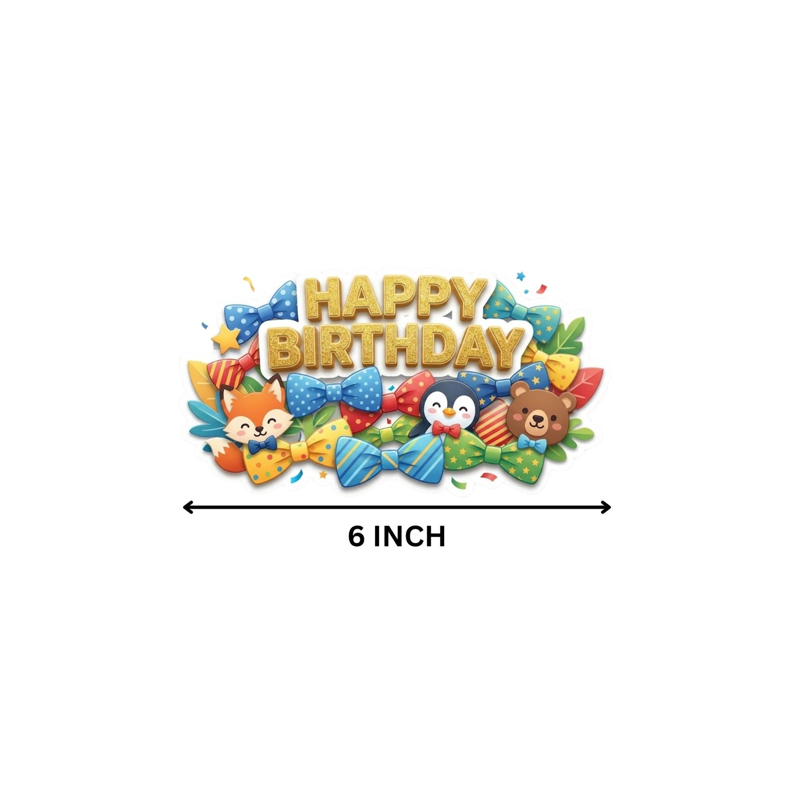 Woodland Animails Birthday Cake Topper for Kids | Premium 300 GSM Cardstock | Cute Cartoon Party Decoration | Cake Decoration Topper for Birthday Party Supplies