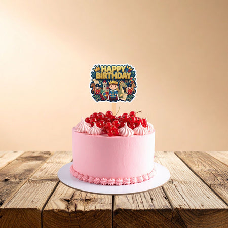 Little Prince Birthday Cake Topper for Kids | Premium 300 GSM Cardstock | Cute Cartoon Party Decoration | Cake Decoration Topper for Birthday Party Supplies