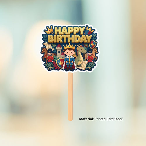 Load image into Gallery viewer, Little Prince Birthday Cake Topper for Kids | Premium 300 GSM Cardstock | Cute Cartoon Party Decoration | Cake Decoration Topper for Birthday Party Supplies
