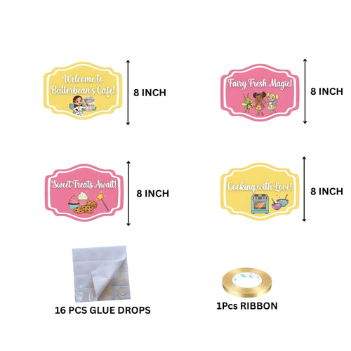 Load image into Gallery viewer, Fairy Fresh Magic Door/Wall Hanging Dangler- (42 Inches/250 GSM Cardstock/Pink &amp; Yellow/6Pcs)
